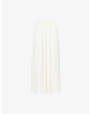 Dissh Ava Modal-Blend Maxi Skirt - White
