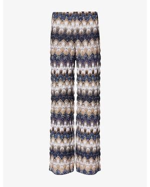 Missoni Straight-Leg Raschel-Lace Knitted Pants - Multicolor
