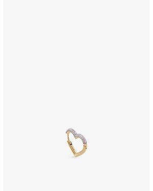 Kismet by Milka Sweetheart 0.15Ct Diamond Hoop Earring - White