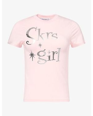 Sisters & Seekers Slogan Stretch-Jersey T-Shirt - Pink