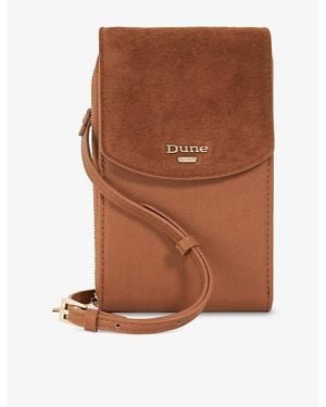 Dune Sunrise Micro Faux-Leather Phone Cross-Body Bag - Brown