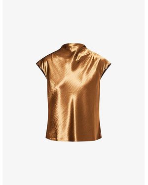 Rails Loretta Cowl-Neckline Woven Top - Brown