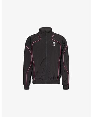 Trapstar Foundation Embroidered-Logo Shell Tracksuit Jacket - Black