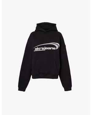 Sisters & Seekers Staten Brand-Print Cotton-Blend Hoody - Black