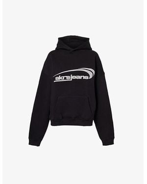 Sisters & Seekers Staten Brand-Print Cotton-Blend Hoody - Black