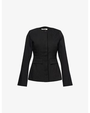 4th & Reckless Mikey Collarless Woven Jacket - Black