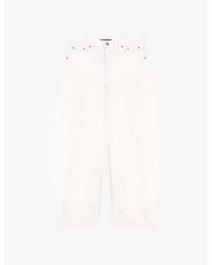 Maje Balloon-Leg Relaxed-Fit Denim Jeans - White