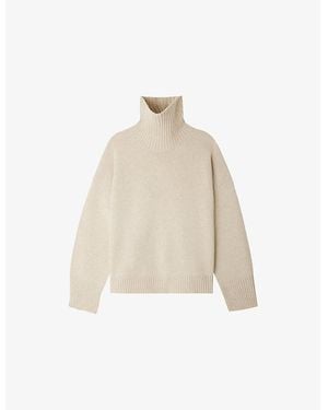 Soeur William High-Neck Merino-Wool Sweater - Natural
