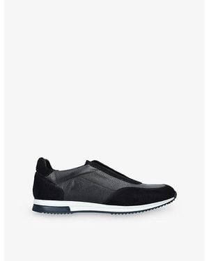 Loake Ballantyne Leather And Suede Trainers - Black