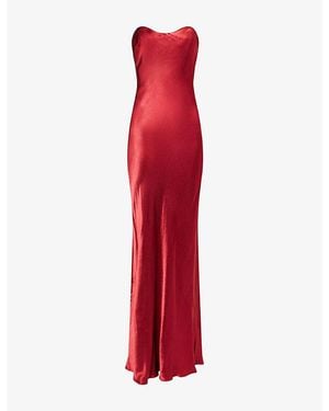 Bec & Bridge Cinder Strapless Woven Maxi Dress - Red