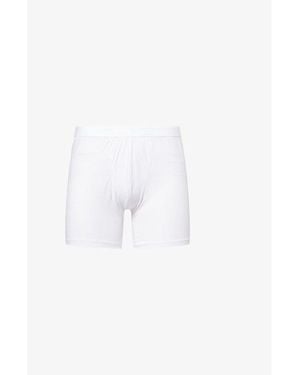 Derek Rose Jack Slim-Fit Pima-Cotton Trunks - White