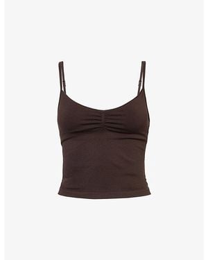 WE Are Tala Sculpt Seamless Ruched Vest Top - Brown