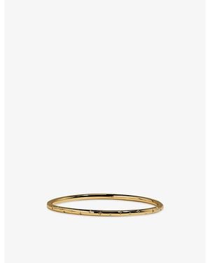 Astrid & Miyu Cosmic Star Dome 18Ct-Plated Brass Bangle - Metallic