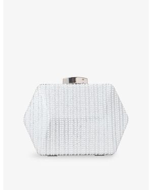 Phase Eight Sparkle Rhinestone-Embellished Clutch Bag - White