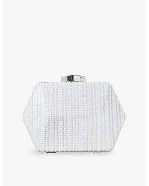 Phase Eight Sparkle Rhinestone-Embellished Clutch Bag - White