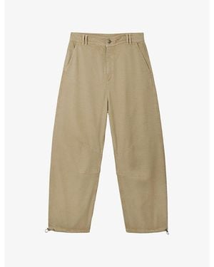 The White Company Barrel-Leg Lyocell And Cotton Trousers - Natural