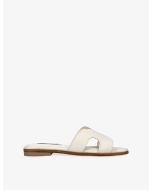 Steve Madden Bondst Leather Sandals - White