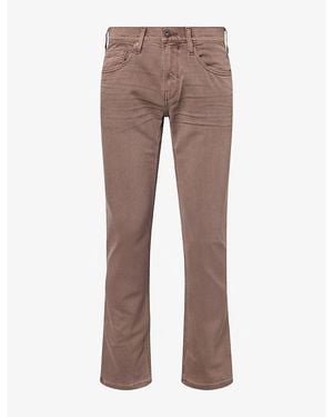 PAIGE Federal Straight-Leg Denim Jeans - Brown
