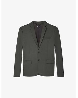 The Kooples Slim-Fit Single-Breasted Stretch-Wool Blazer - Green