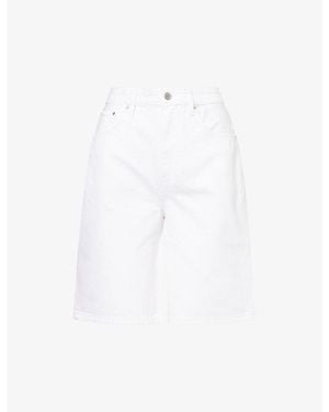 Anine Bing Jasper Baggy Denim Shorts - White