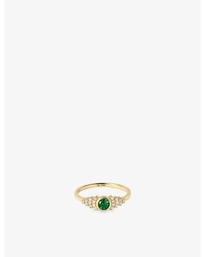 Astley Clarke Icon 14Ct- Emerald And Lab-Grown Diamond Ring - Metallic
