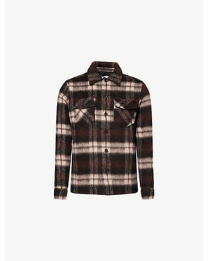 Raith Caldera Check-Print Woven Overshirt - Black