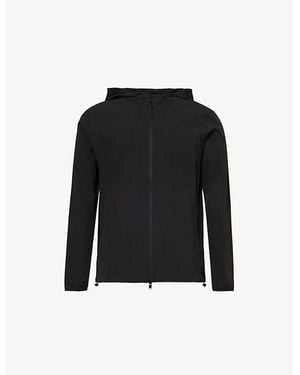 Arne Active Technical Hooded Relaxed-Fit Stretch-Woven Jacket - Black