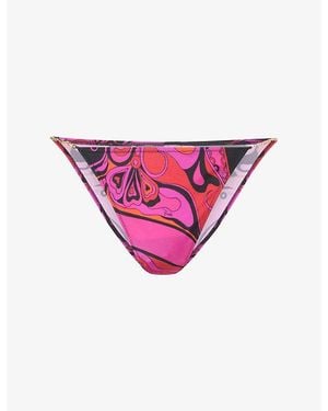 PUCCI Orchidee Printed Bikini Bottoms - Purple