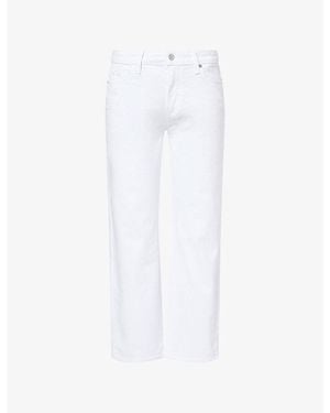 PAIGE Mason Ankle Straight-Leg Denim Jeans - White