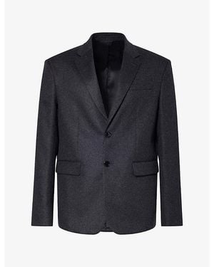 TOTEME Single-Breasted Flannel Wool And Cashmere Blazer - Blue