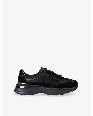 Carvela Kurt Geiger Presto Suede And Fabric Sneakers - Black