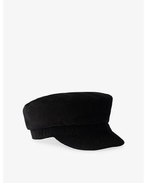 Prada Newsboy Cotton Corduroy Cap - Black