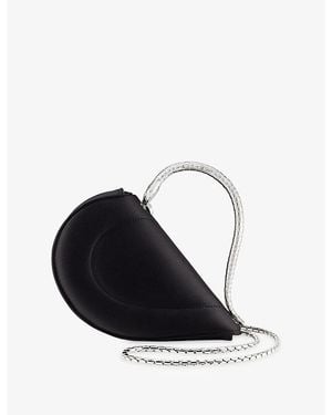 BVLGARI Serpenti Cuoricino Mini Leather Top-Handle Bag - Black
