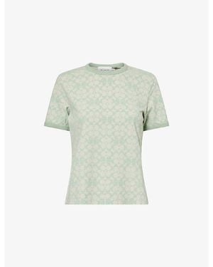 COACH X Brain Dead Signature Ringer Cotton-Jersey T-Shirt - Green