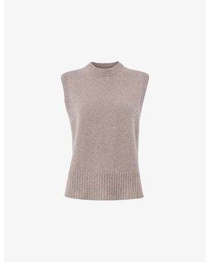 Whistles Wool Sleeveless Tank Top - Grey