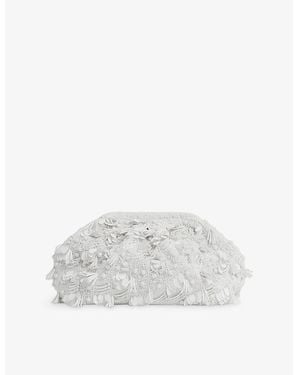 Reiss Edith Bead-Embellished Clutch Bag - White