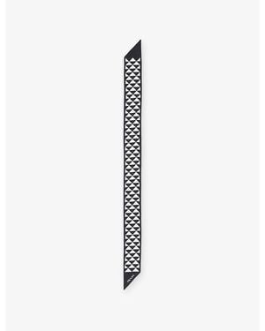 Prada Printed Silk Tie - White