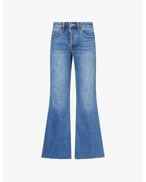 GOOD AMERICAN Vintage Low Relaxed Flare-Leg Denim Jeans - Blue