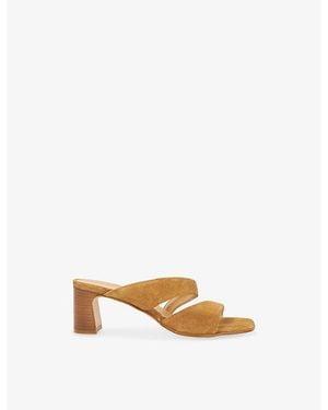 Dune Jaeda Heeled Suede Sandals - Natural
