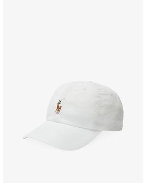 Polo Ralph Lauren Sport Brand-Embroidered Cotton-Twill Cap - White