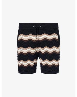 Raith Primavera Crochet Cotton-Knit Shorts - Black