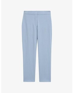 JOSEPH Vilar Elasticated-Waist Stretch-Wool Trousers - Blue