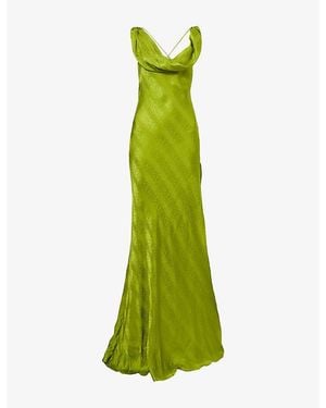 Rat & Boa Navarra Cowl-Neck Silk Maxi Dress - Green