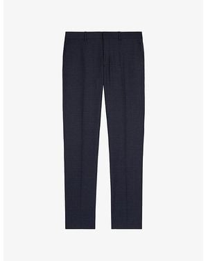 The Kooples Slim-Leg Wool Trousers - Blue