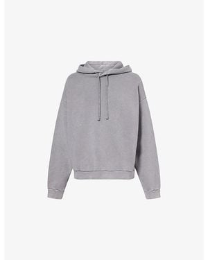 Agolde Salford Brushed-Fleece Cotton-Jersey Hoody - Gray