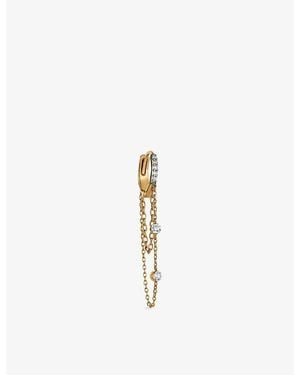 Kismet by Milka Marena Moonlit 0.19Ct Diamond Drop Huggie - White