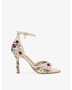 KG by Kurt Geiger Sabrina Heeled Mesh Sandals - Metallic