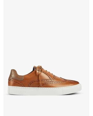 Ted Baker Dennton Brogue-embellished Leather Trainers - Brown