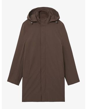 Reiss Hilson Gilet-Insert Woven Jacket - Brown