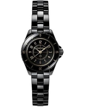 CHANEL J12 Golden Quartz Watch 28Mm - Black